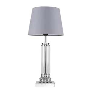 image of Knowles Touch Table Lamp with Grey Aspen Shade