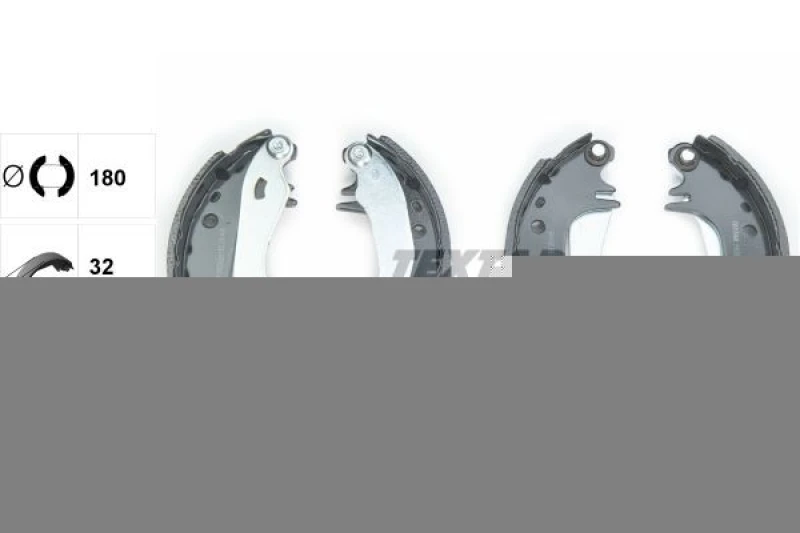 Image of Brake Shoe Set TEXTAR 91038201