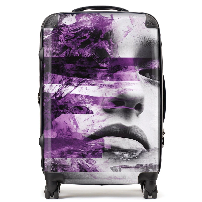 Image of Designer Luggage Calista Vale: 00012 Suitcase in Purple Size: Large Purple Unisex Large