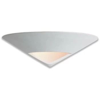 image of Firstlight - Ceramic - 1 Light Indoor Wall Uplighter - 100w Unglazed, Acid Whote Glass, E27