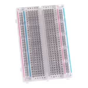 image of R-TECH 341320 Solderless Breadboard Transparent 400 Points