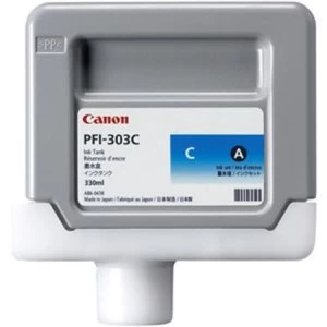 Image of Canon PFI303C Cyan Ink Cartridge