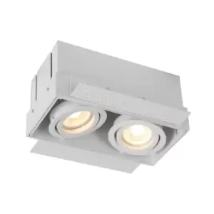Image of Trimless Modern Twin Recessed Downlight - 2xGU10 - White