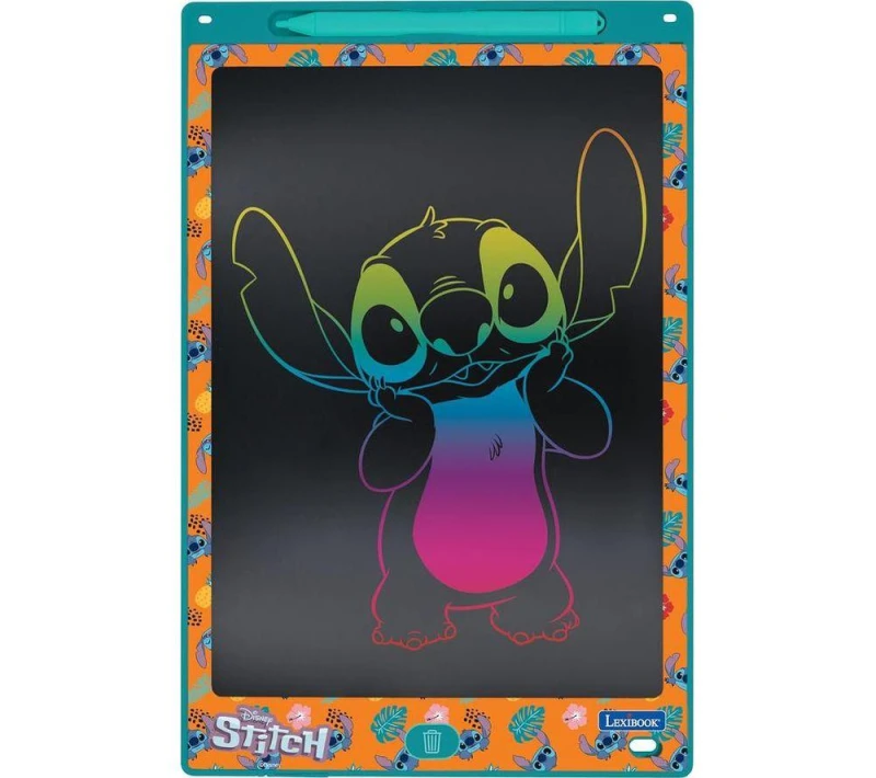 Image of LEXIBOOK Stitch Electronic Ink Drawing Tablet, Blue,Orange 3380743104447
