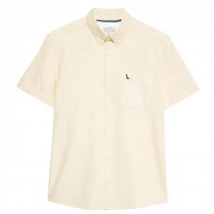 image of Jack Wills Stableton Oxford Shirt Mens - Yellow