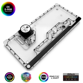 Image of EK Water Blocks EK-Quantum Reflection PC-O11D XL D5 PWM D-RGB Distribution Plate - Plexi