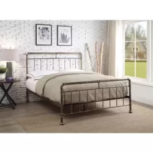 Image of Flintshire Cilcain Metal Bed Frame 4ft 6 Double Antique Bronze