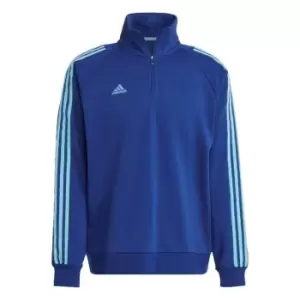 image of adidas Tiro Quarter Zip (Gender Free) Unisex - Blue