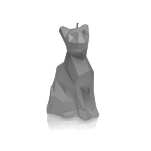 Image of Gray Matt Low Poly Cat Candle