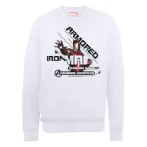 Image of Marvel Avengers Assemble Iron Man Sweatshirt - White - S