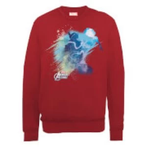 Image of Marvel Avengers Assemble Thor Art Burst Sweatshirt - Red - L