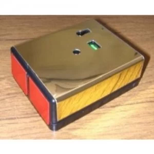 image of Knight Panic Button Personal Attack Alarm Latching/Non-Latching Brass - Double Button Latch