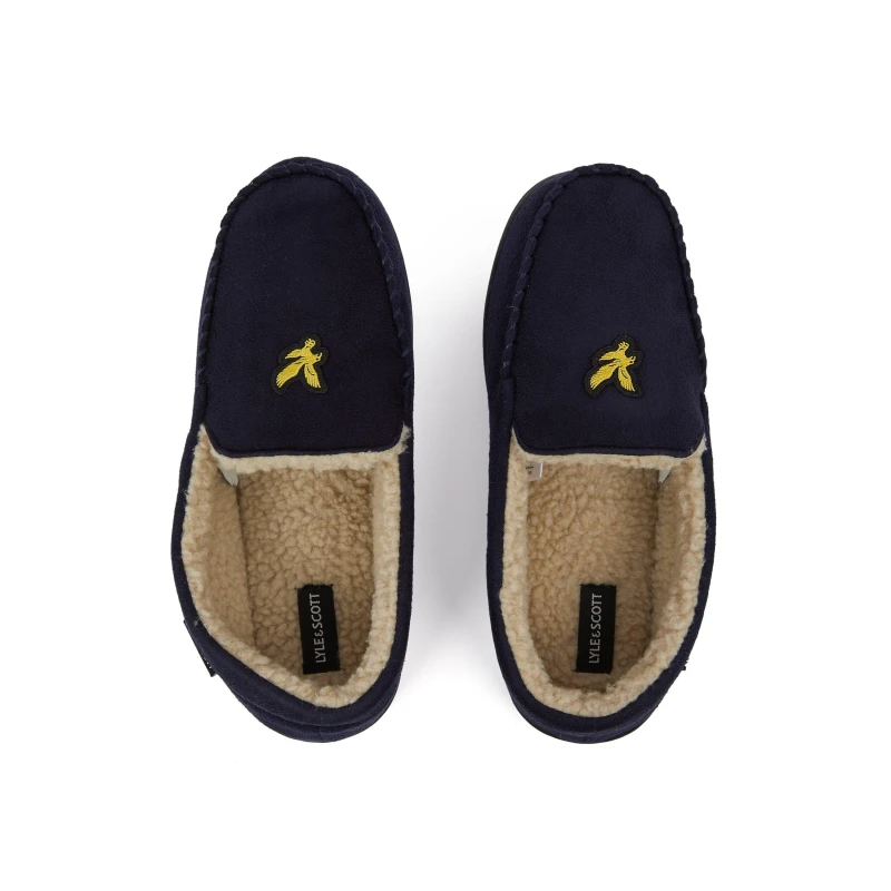 Image of Lyle and Scott Aspen Moccasin Slipper Navy male 7 (41)