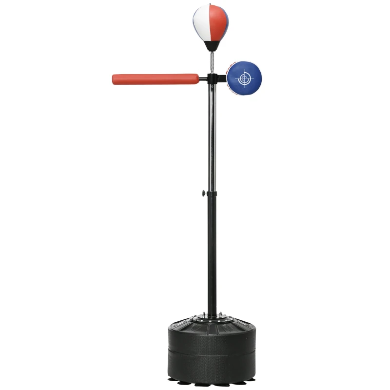 Image of SPORTNOW Adjustable Speed Bag, Boxing Bag with Stand, Reflex Bar, Multicolour Multi