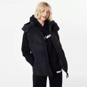 Image of Jack Wills Bungee Waist Padded Gilet - Black