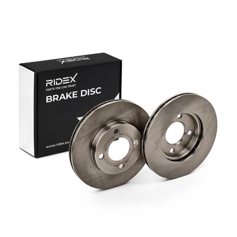 Image of RIDEX 82B0831 Brake disc Front Axle, Vented, Cast Iron, Uncoated, Untreated, without bolts/screws Cast Iron Brake Disc (82)