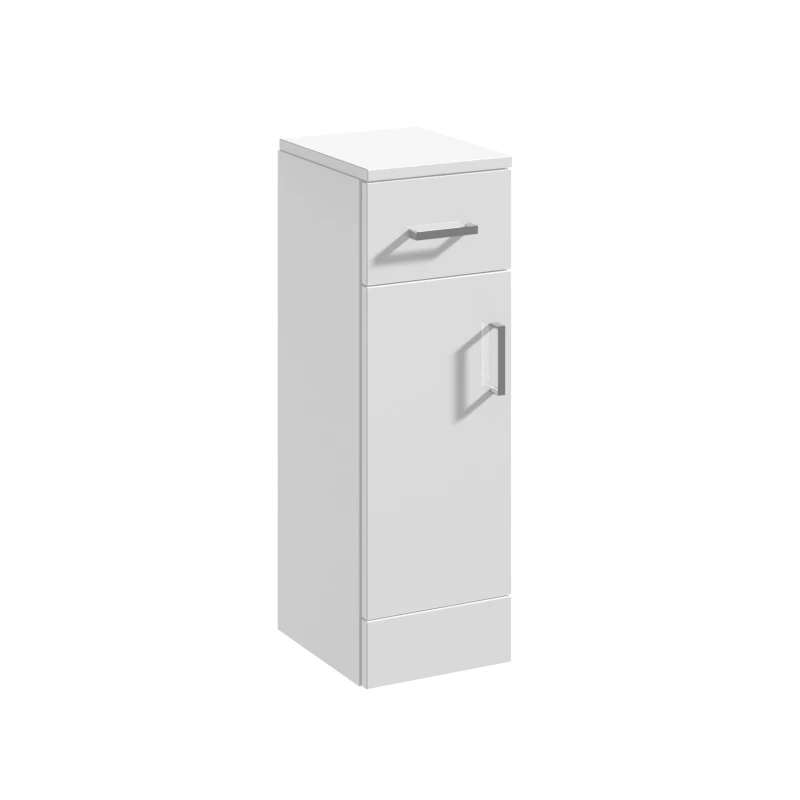 Image of Balterley Floor Standing Bathroom Cupboard Gloss White 250mm White