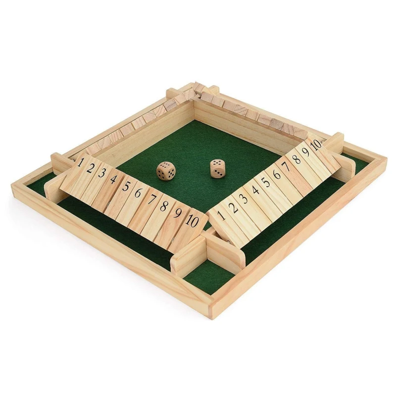 Image of Toyrific 4 Player Shut the Box Wooden Set Multi