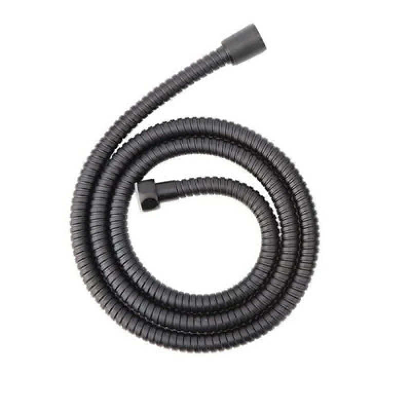Image of Nes Home Black 1.2m Stainless Steel Flexible Shower Bidet Hose Double Interlock Silver