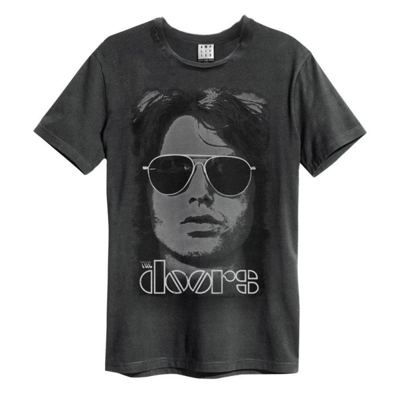 Image of Amplified Mens Mr Mojo Risin The Doors T-Shirt in Charcoal Size: Large Charcoal Male L