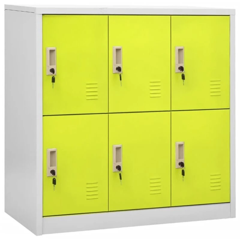 Image of VIDAXL Locker Cabinet Light Grey and Green 90x45x92.5cm Steel Vidaxl 8720286566480