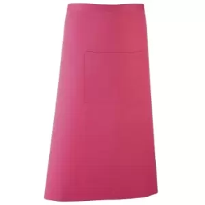 image of Premier Unisex 'colours' Bar Apron / Workwear (long Continental Style) (pack Of 2) (one Size, Hot Pink)