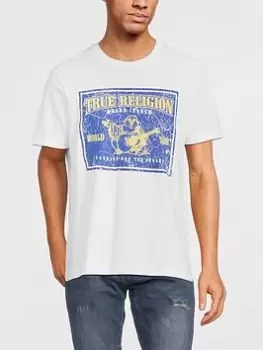 Image of TRUE RELIGION True Religion Vintage SRS Logo T-Shirt, White Size M Men