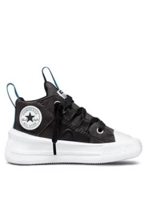 image of Converse Chuck Taylor All Star Hi Infant Boys Ultra Color Pop Trainers -Grey/Black, Grey/Black, Size 5