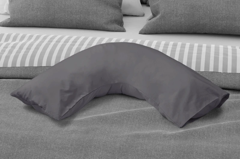 Image of Emma Barclay Percale V- Shaped Pillowcase 180 Thread Count Pillowcases V Shape Grey 39257802000