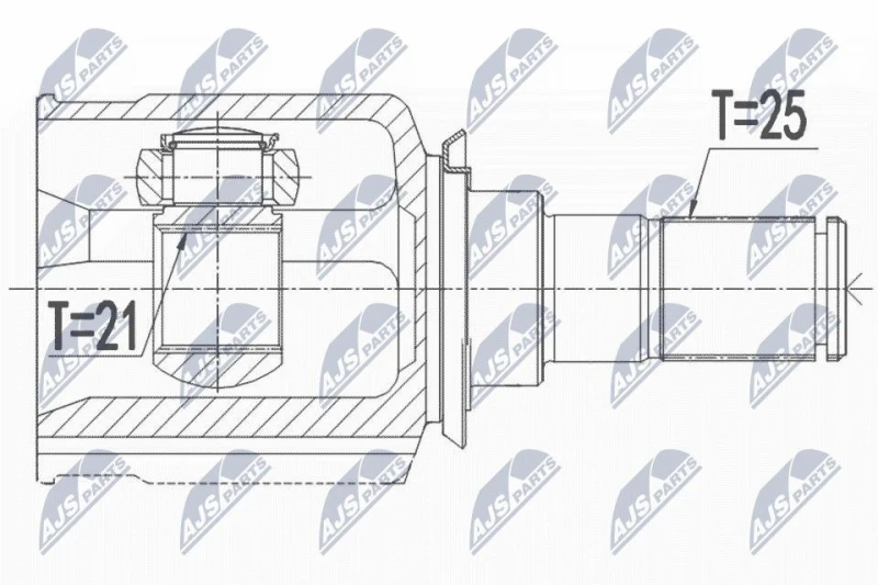 Image of NTY CV joint kit NTY NPW-HY-548