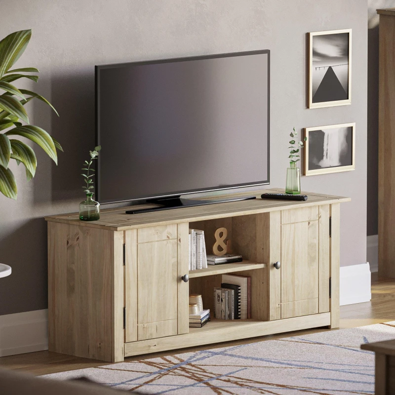 Image of Lassic Vida Designs Panama 2 Door 1 Shelf Flat Screen TV Pine unisex One Size