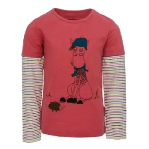 Image of Horseware Girls Double Sleeve T Shirt - Pink