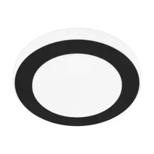 Image of Wall Flush Ceiling Light Colour Black White Shade White Plastic Bulb LED 11W