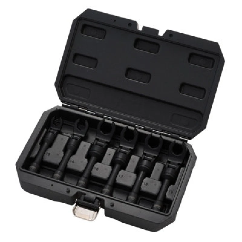 Image of Draper 6 Piece 3/8" Drive Diesel Injection Wrench Socket Set 02750 Drive: 3/8"