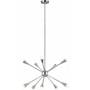 Image of Loops - 10 Bulb Chandelier LIght Highly Polished Nickel LED G9 3.5W