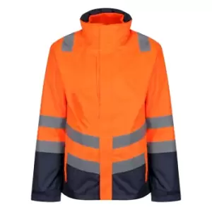 Image of Regatta Mens Pro 3 in 1 Hi-Vis Jacket (3XL) (Orange/Navy)