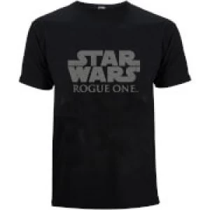 image of Star Wars Rogue One Mens Star Wars Logo T-Shirt - Black - M