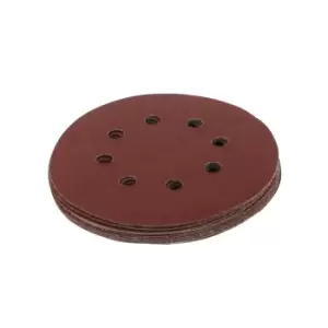 Image of Silverline Hook & Loop Discs Punched 125mm 10pk 125mm 80 Grit 633955