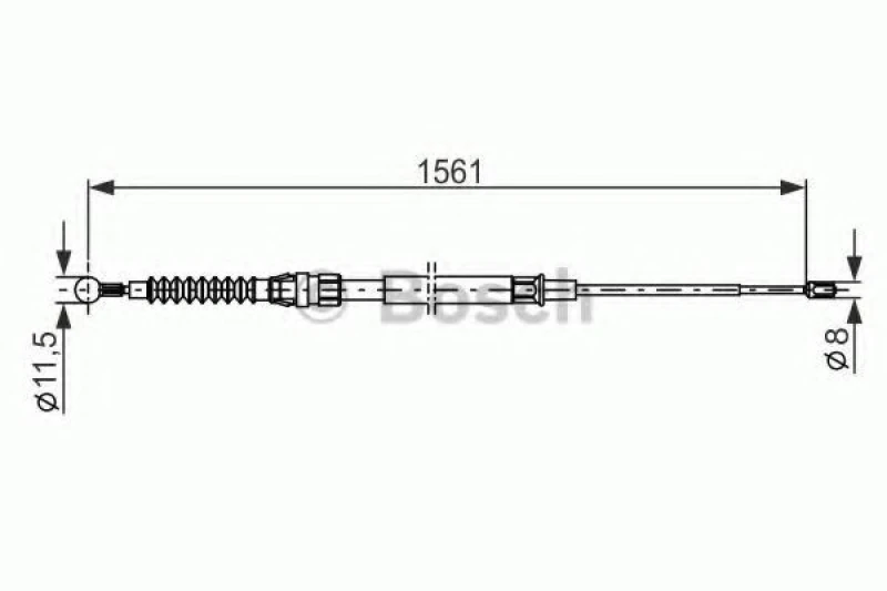 Image of Handbrake cable Bosch 1 987 482 264