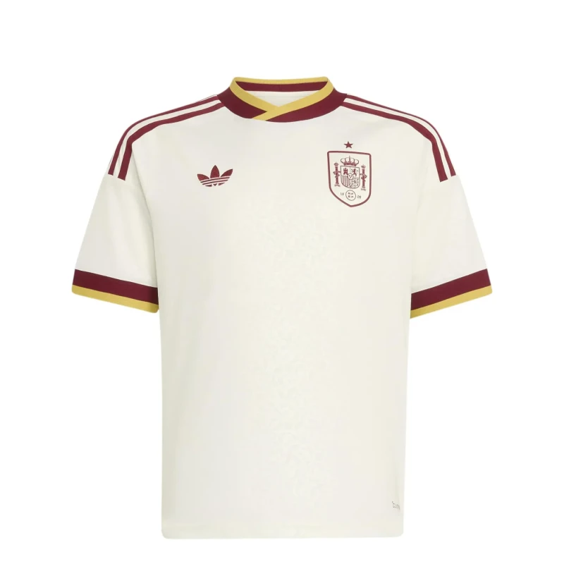 Image of Adidas Spain Away Kids Kit Coupe du Monde 2026 Blanc Unisex 9/10 ans JZ5728