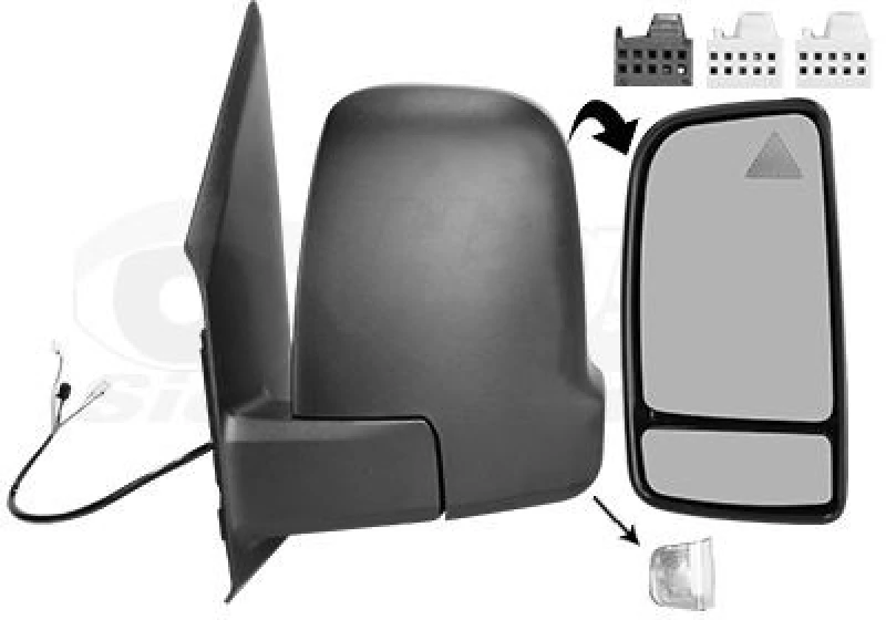 Image of VAN WEZEL Wing mirror VAN WEZEL 2973825