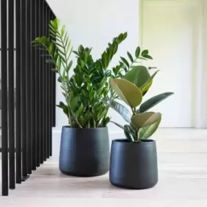 Image of Ivyline Akemi Planter Carbon Black - H20Cm D22Cm