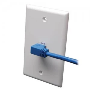 Image of Tripp Lite Right Angle Cat6 Gigabit Molded UTP Ethernet Patch Cable RJ