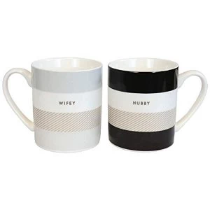 image of By Appointment Double Mug Set - Wifey & Hubby