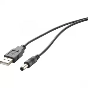 Image of Renkforce 1359888 USB 2.0 Cable To 5.5 DC Plug
