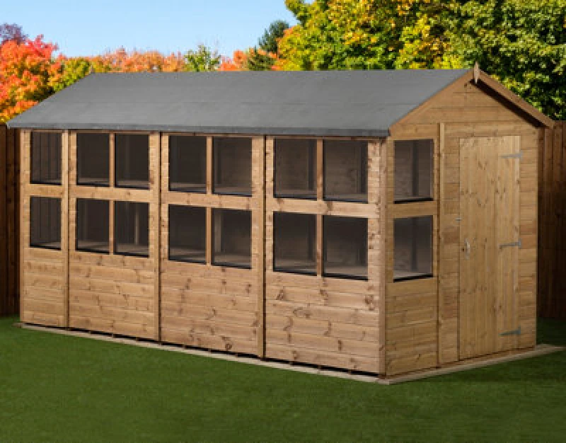 Image of Empire Sheds Empire Apex Potting Shed 6X14 Single Door