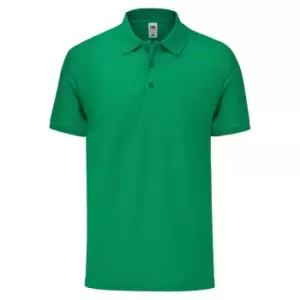 Image of Fruit of the Loom Mens Tailored Polo Shirt (XXL) (Green Heather)