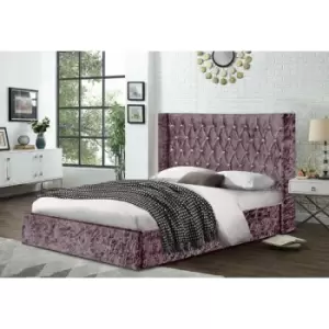 Image of Eniya Bed King Crush Velvet Pink