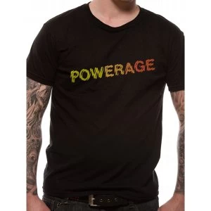 Image of AC/DC - Powerage Logo Mens Medium T-Shirt - Black