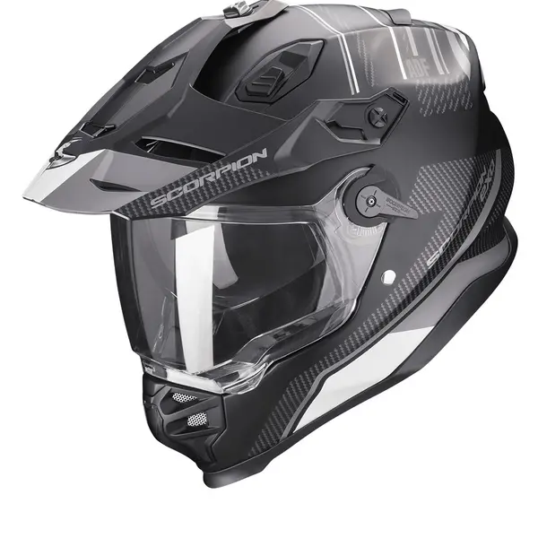 image of Scorpion ADF-9000 Air Desert Matt Black-Silver Adventure Helmet L